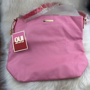 JUICY COUTURE PINK NYLON SHOULDER/CROSSBODY BAG